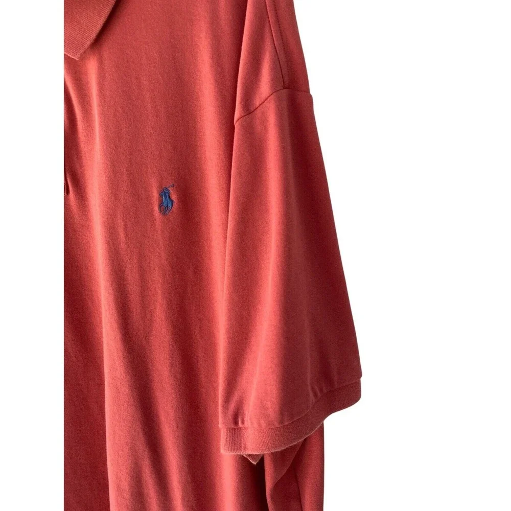 Polo Ralph Lauren Classic Fit Polo Shirt Big‎ & Tall Salmon Pink Cotton 4XL
